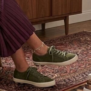 Jcrew olive suede vintage seaVees for JCrew sneakers size 6
